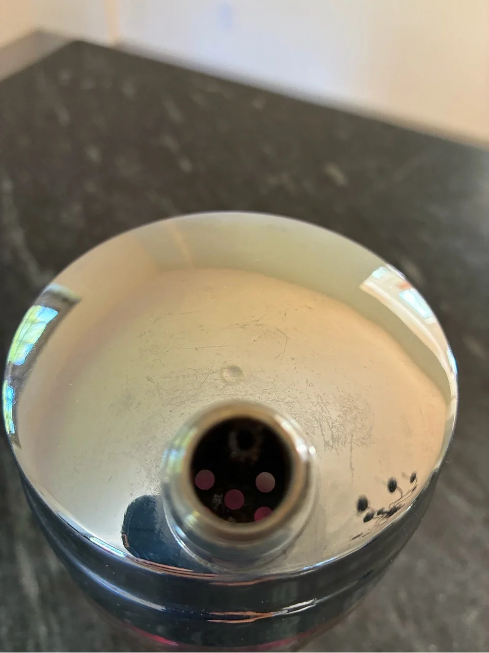 Vintage 1930s Art Deco Glass Cocktail Shaker Derby Shelton Silver Co Ruby Red
